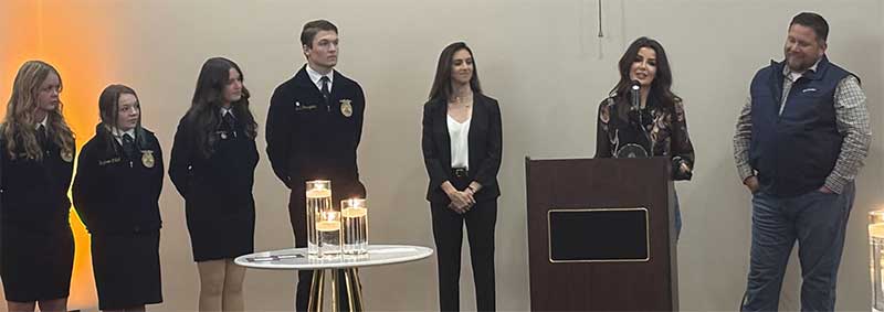 Cardinal at the Almond Alliance in Modesto