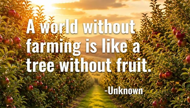 A World without Farming is like a Tree without Fruit